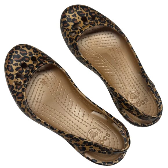 Crocs Kadee Women’s Leopard Print Flats – US 7 – Gently Used - Picture 12 of 13
